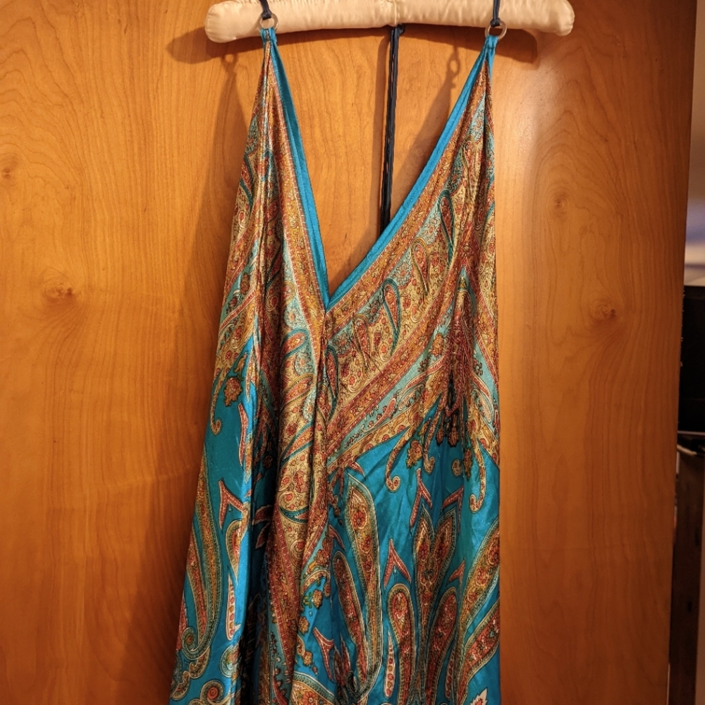 Silk bathing suit cover up